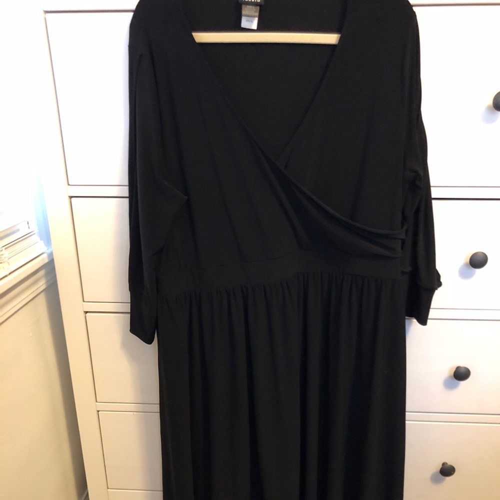 Black 3/4 Sleeve Torrid Dress